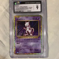 Pokemon Mewtwo Holo 014/032 Basic 130HP CGC Mint 9 Japanese - Image 1