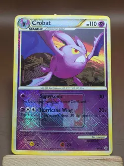 MP Crobat 14/95 HGSS Unleashed League Promo Crosshatch Pokemon TCG - Image 1