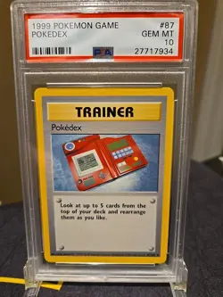 1999 POKEMON BASE SET UNLIMITED #87 POKEDEX PSA 10 - Image 1
