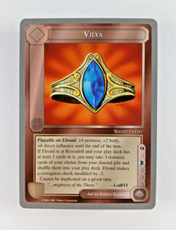 Vilya - Middle Earth CCG card (1998 ICE) MECCG Silver Grey Border Reprint LotR - Image 1