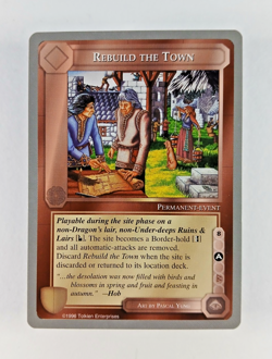 Rebuild The Town - Middle Earth CCG card (1998 ICE) MECCG Silver Grey Border - Image 1