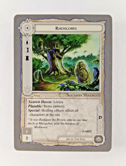 Rhosgobel - Middle Earth CCG card (1998 ICE) MECCG Silver Grey Border Reprint - Image 1