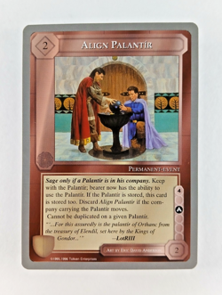 Align Palantir - Middle Earth CCG card (1998 ICE) MECCG Silver Grey Border LotR - Image 1