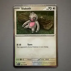 Slakoth 160/193 Cosmos Holo Promo Rare - Paldea Evolved - Pokemon TCG Card - Image 1