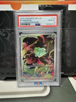2025 Pokemon Mega Evolution Bulbasaur Illustration Rare PSA 10 - Image 1