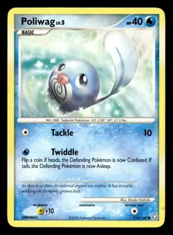 Poliwag 114/146 Common Legends Awakened Pokemon LP - Image 1