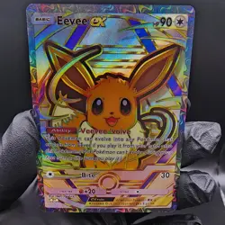 Pokemon Eevee Pocket TCG Fan Art Holo With Texture Read Description - Image 1