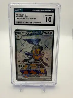 Vespiquen EX 212/197 Obsidian Flames Full Art Ultra Rare Pokemon CGC 10 GEM MINT - Image 2