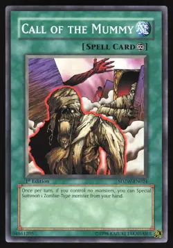 Call of the Mummy - SDZW-EN024 - Common - 1st Edition Yugioh - Image 1