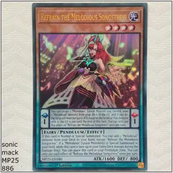 Refrain the Melodious Songstress - MP25-EN180 - Ultra Rare 1st Edition Yugioh - Image 1