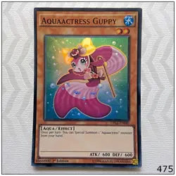 Aquaactress Guppy - DRL2-EN040 - Super Rare 1st Edition Yugioh - Image 1