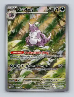 Nidoking 174 2023 Pokemon Scarlet & Violet MEW 151 Illustration Rare Card NM+ - Image 1