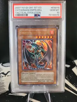 Chthonian Emperor Dragon, 1st Ed, TAEV EN-019, PSA 10!! Yugioh Card!! - Image 1