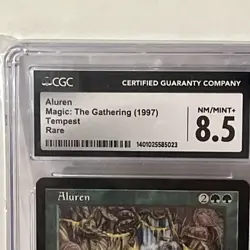 1997 MTG Aluren Tempest NM-MT CGC 8.5 Green Magic The Gathering - Image 2