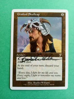 MTG Magic Grafted Skullcap Signed Artist Proof w/ Sketch x1 7th Brad Williams - Image 1