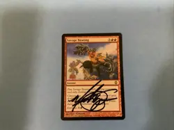 MTG Magic Savage Beating Signed Sketched Artist Proof x1 Darksteel DST Thompson - Image 1