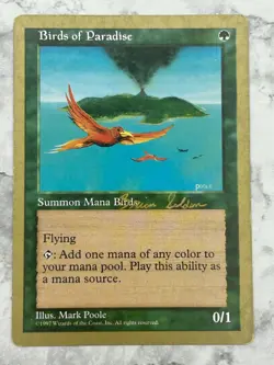 Birds of Paradise MTG Magic (World Championship Decks, 1998) Gold Border LP/ MP - Image 1