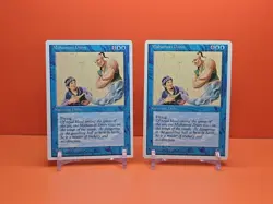 🔵🔵🔵 (2) 1995 MAGIC The Gathering MAHAMOTI DJINN 4TH EDITION PLAYED 🔵🔵🔵 - Image 1
