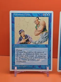 🔵🔵🔵 (2) 1995 MAGIC The Gathering MAHAMOTI DJINN 4TH EDITION PLAYED 🔵🔵🔵 - Image 2