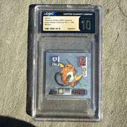 2000 Amada Pokemon Raichu Hyper Sticker Metallic CGC 10 Pristine - Image 1