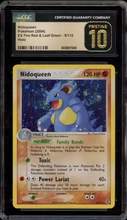 Pokemon Nidoqueen EX Fire Red & Leaf Green Holo Rare #9 CGC 10 Pristine - Image 1