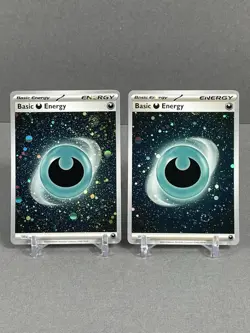 Pokemon 151 Basic Energy COSMOS HOLO Full Set Of (9) NM/MINT - Each Has 1 Swirl - Image 3