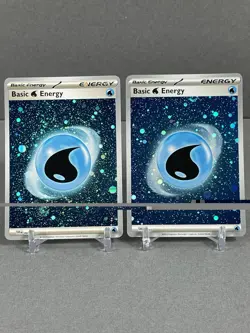Pokemon 151 Basic Energy COSMOS HOLO Full Set Of (9) NM/MINT - Each Has 1 Swirl - Image 4