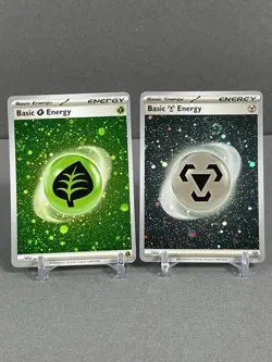 Pokemon 151 Basic Energy COSMOS HOLO Full Set Of (9) NM/MINT - Each Has 1 Swirl - Image 5