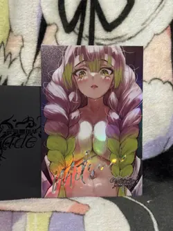 GODDESS STORY GENKI PARADE MITSURI DEMON SLAYER POSTCARD ANIME WAIFU CARD - Image 1