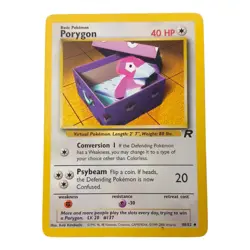 Pokemon Porygon 48/82 Team Rocket Uncommon WOTC Vintage TCG MP - Image 5