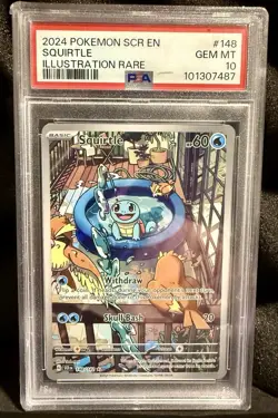 Pokemon TCG Squirtle 148 IR SV: Stellar Crown 2024 PSA GEM MINT 10 - Image 1