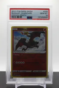 PSA 10 - Radiant Charizard 020/159 - 2023 Pokemon Crown Zenith - Image 1