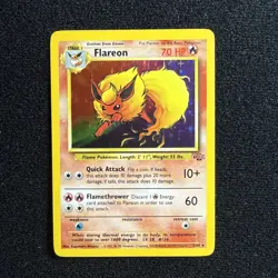 Pokemon TCG Flareon Jungle 3/64 Holo Unlimited Holo Rare - Image 1