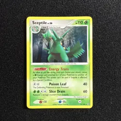 Pokemon TCG Sceptile Holo Rare Card 10/100 D&P Stormfront 2008 - Image 1