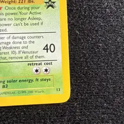 Pokemon TCG Card - Venusaur (2000 Black Star Promo 13 English Vintage) NM - Image 4