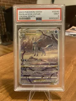 Pokemon TCG Glaceon VSTAR #GG40/GG70 Crown Zenith: Galarian Gallery PSA 9 - Image 1