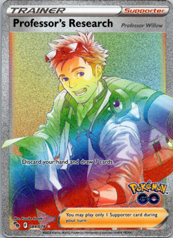 Professors Research Rainbow Secret Rare Card 84/78 Pokemon Go TCG NM - Image 1