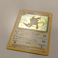 Pokemon Raichu Holo Rare Base Set 14/102 80HP Wizards 1999 English Card - Image 4