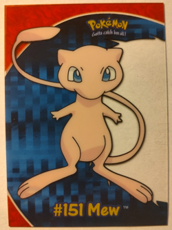 2000 TOPPS POKEMON TV ANIMATION CLEAR CARDS MEW #PC 7 - Image 1
