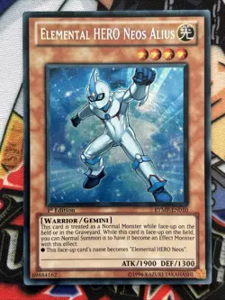 2x Elemental Hero Neos Alius RYMP-EN010 Near Mint Secret Rare 1st Ed Yu-Gi-Oh - Image 2