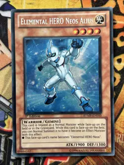 2x Elemental Hero Neos Alius RYMP-EN010 Near Mint Secret Rare 1st Ed Yu-Gi-Oh - Image 3
