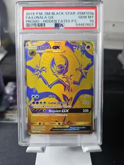 Pokemon TCG Lunala GX SM103a Promo Holo Card PSA 10 - Image 1