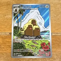 Pokemon TCG Alolan Dugtrio Card S&V Surging Sparks 208/191 Illustration Rare - Image 1