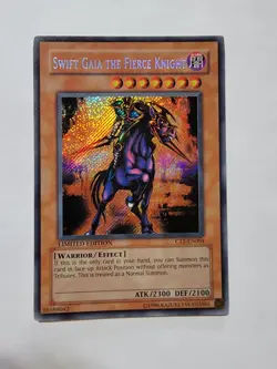 Swift Gaia the Fierce Knight CT1-EN004 Secret Rare 2004 Tin yu-gi-oh! Card MP - Image 1