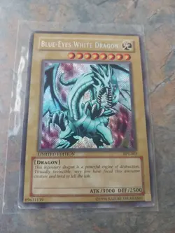 Blue-Eyes White Dragon Limited Edition BPT-003 Secret Rare Parallel Holo Card - Image 1