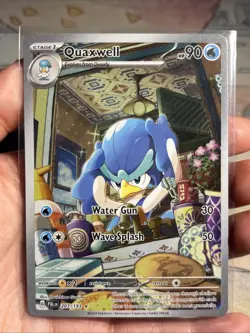 Quaxwell 207/193 - Pokemon TCG Paldea Evolved Illustration Rare Card NM - Image 1