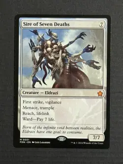 Magic The Gathering Sire Of Seven Deaths Non-foil Foundations - Image 1