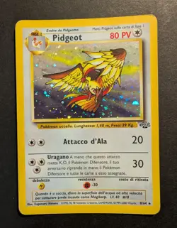 8/64 Pokemon Pidgeot - Rare Holo - Jungle Set (ITA) 1999 Carte Vintage - Image 1