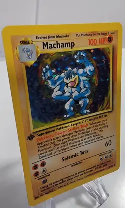 Pokemon TCG Machamp Base Set 1st Edition Holo 8/102 1999 NM - Image 2