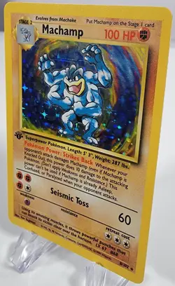 Pokemon TCG Machamp Base Set 1st Edition Holo 8/102 1999 NM - Image 3